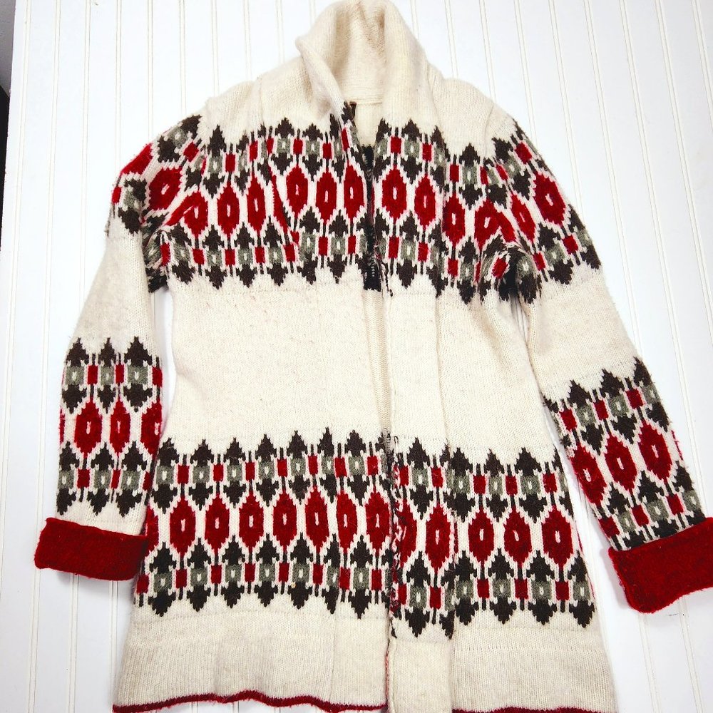 Stetson Knit Cardigan/Sweater Western Style Light Beige L